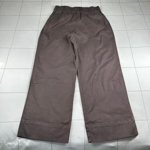 J. Crew Pants Womens Small Brown Astrid Wide Leg Chino Pull On Classic Cropped